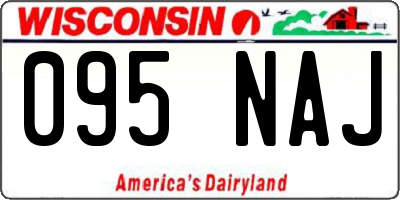 WI license plate 095NAJ