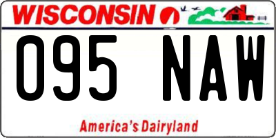 WI license plate 095NAW