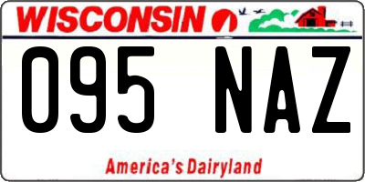 WI license plate 095NAZ