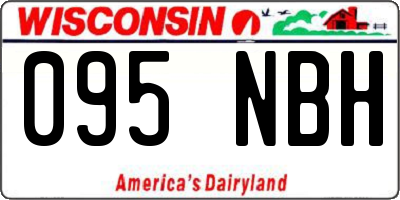 WI license plate 095NBH