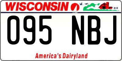 WI license plate 095NBJ