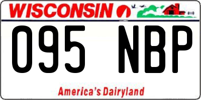 WI license plate 095NBP