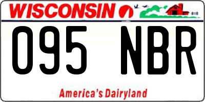 WI license plate 095NBR