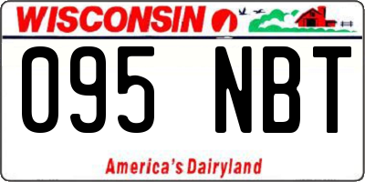 WI license plate 095NBT