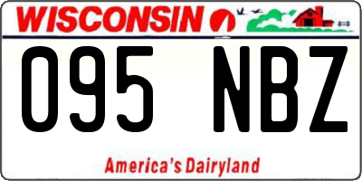 WI license plate 095NBZ