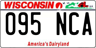 WI license plate 095NCA