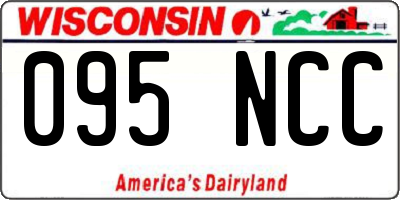 WI license plate 095NCC