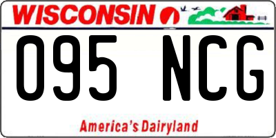 WI license plate 095NCG