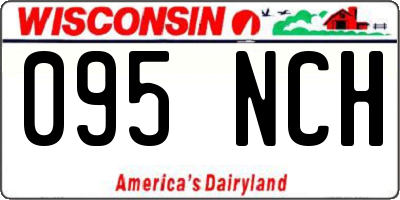 WI license plate 095NCH