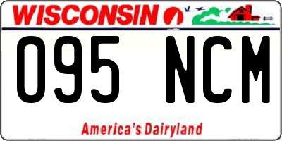 WI license plate 095NCM