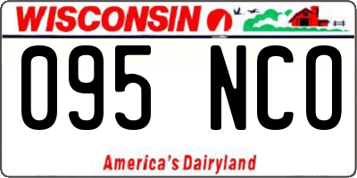 WI license plate 095NCO