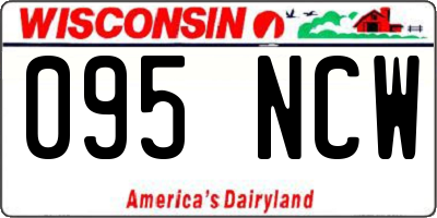 WI license plate 095NCW