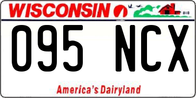 WI license plate 095NCX