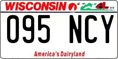WI license plate 095NCY