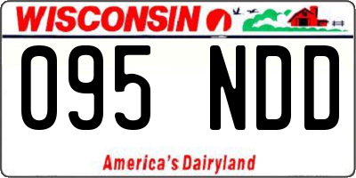 WI license plate 095NDD