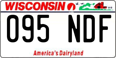 WI license plate 095NDF