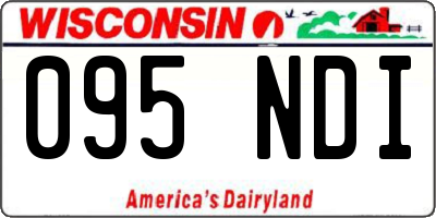 WI license plate 095NDI