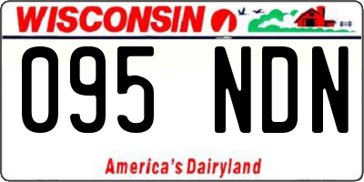 WI license plate 095NDN