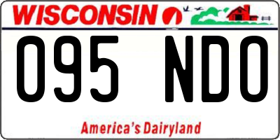 WI license plate 095NDO