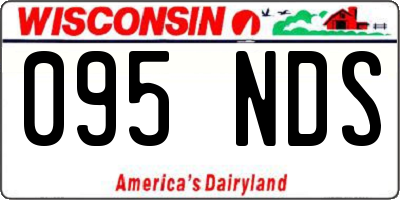 WI license plate 095NDS