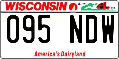 WI license plate 095NDW