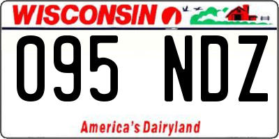 WI license plate 095NDZ