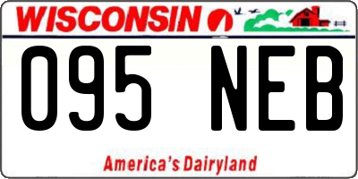 WI license plate 095NEB