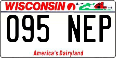 WI license plate 095NEP