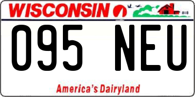 WI license plate 095NEU