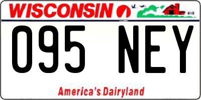 WI license plate 095NEY