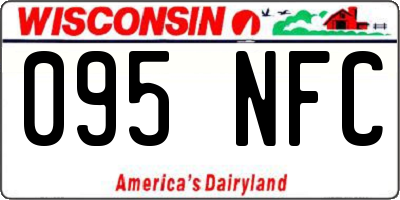WI license plate 095NFC