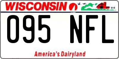 WI license plate 095NFL