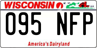 WI license plate 095NFP