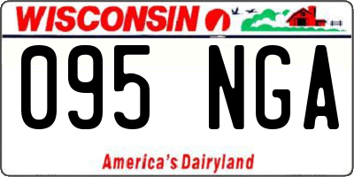 WI license plate 095NGA