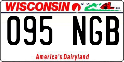 WI license plate 095NGB