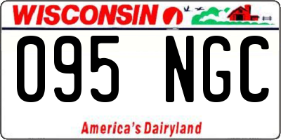 WI license plate 095NGC