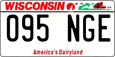 WI license plate 095NGE