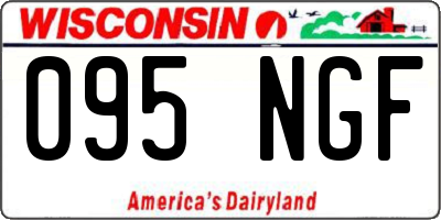 WI license plate 095NGF