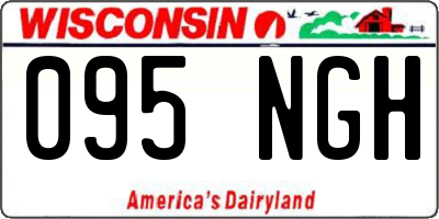WI license plate 095NGH