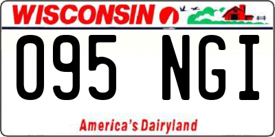 WI license plate 095NGI
