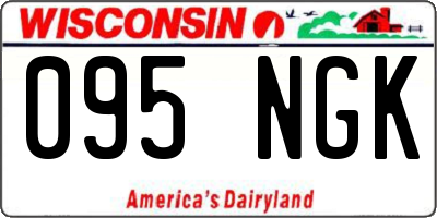 WI license plate 095NGK
