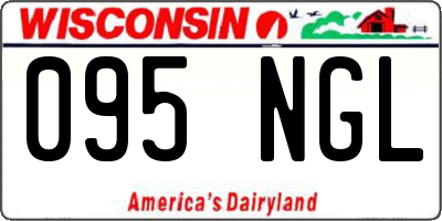 WI license plate 095NGL
