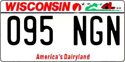 WI license plate 095NGN