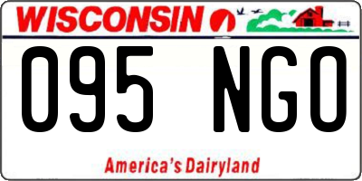 WI license plate 095NGO