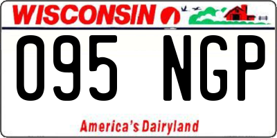 WI license plate 095NGP