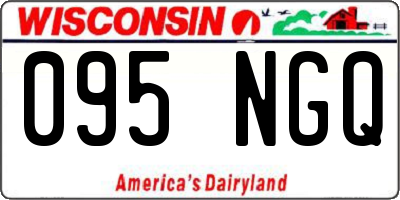 WI license plate 095NGQ