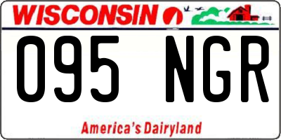 WI license plate 095NGR