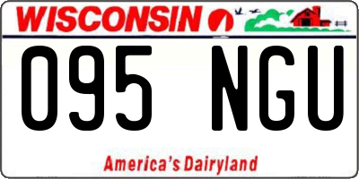 WI license plate 095NGU