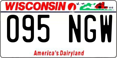 WI license plate 095NGW