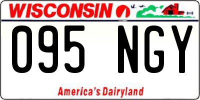 WI license plate 095NGY